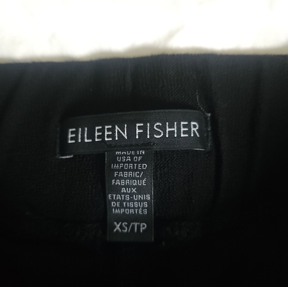 Eileen Fisher System Washable Stretch Crepe Ankle Pants Womens XSmall Black - Picture 2 of 8